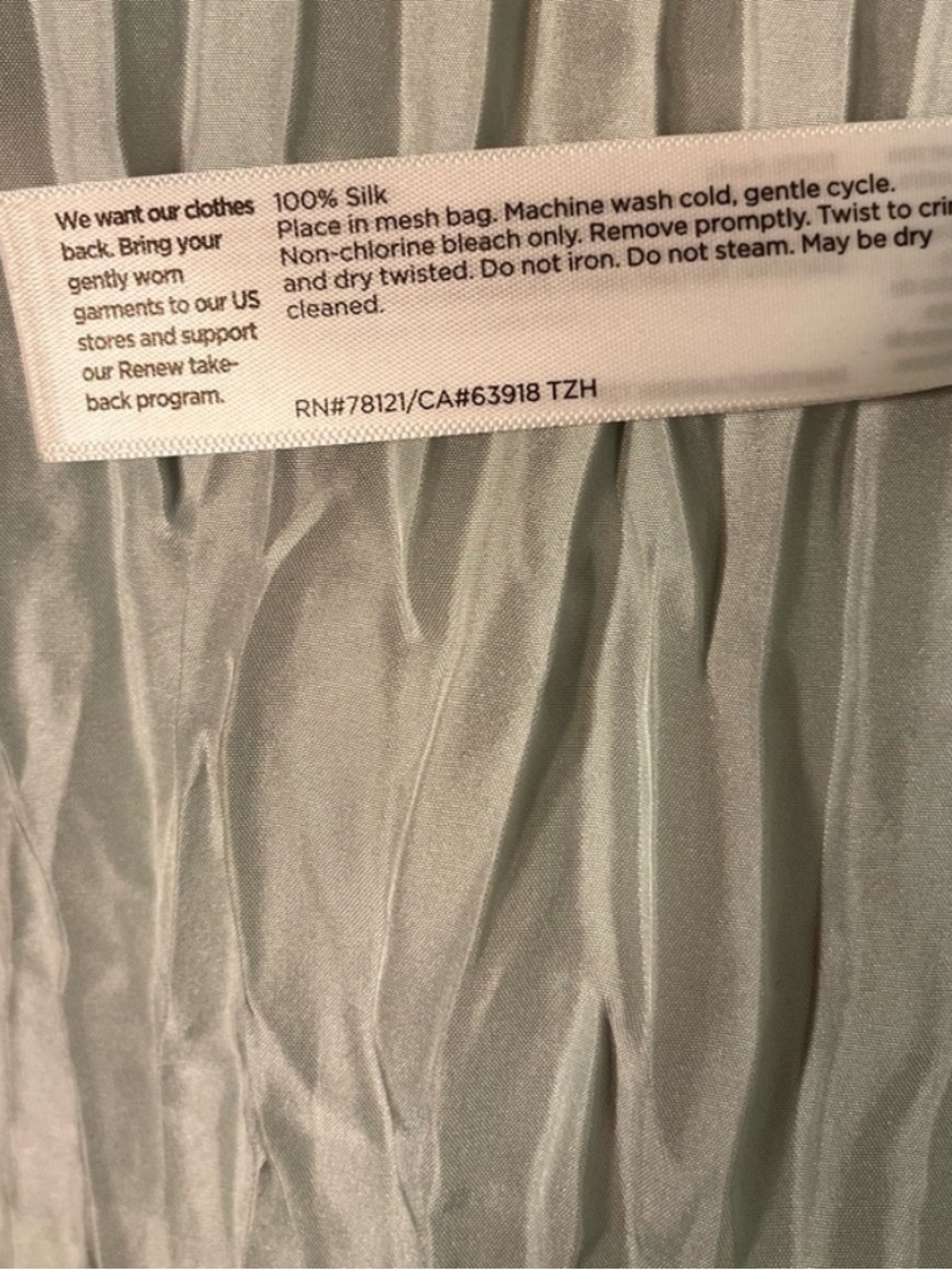 Eileen Fisher Mint Green Sleeveless Tiered Midi Dress XS Excellent Condition ππ - Picture 6 of 6